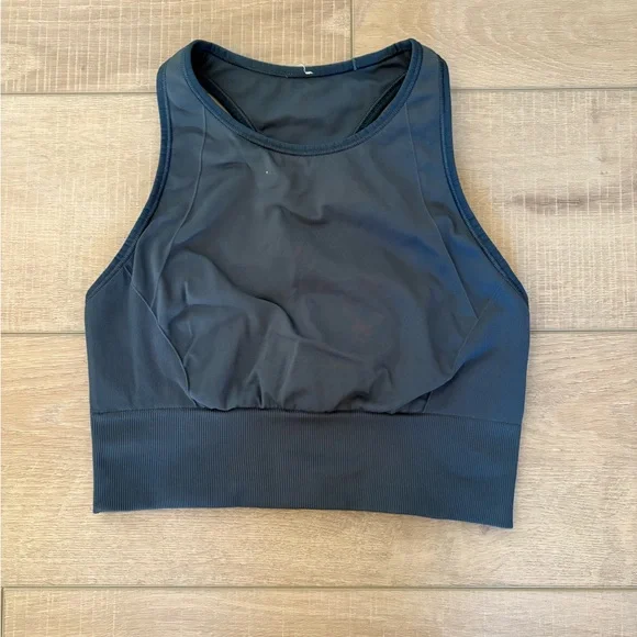 Lululemon ebb to train blue longline sports bra size 6 - Picture 1 of 6